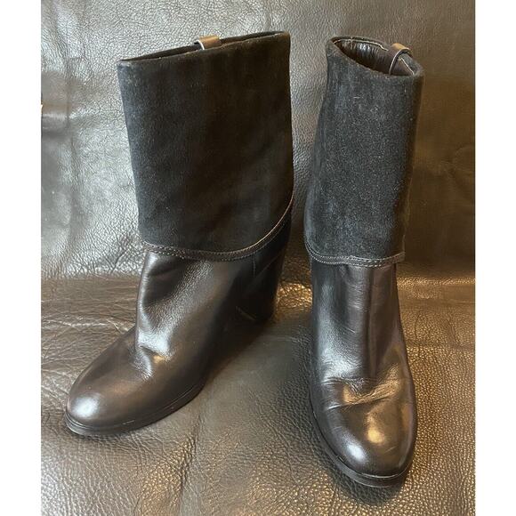 Michael Kors FULTON BOOTIES Suede/ Leather Ankle Boots Women Sz US 8.5-M Buckle - Picture 2 of 16